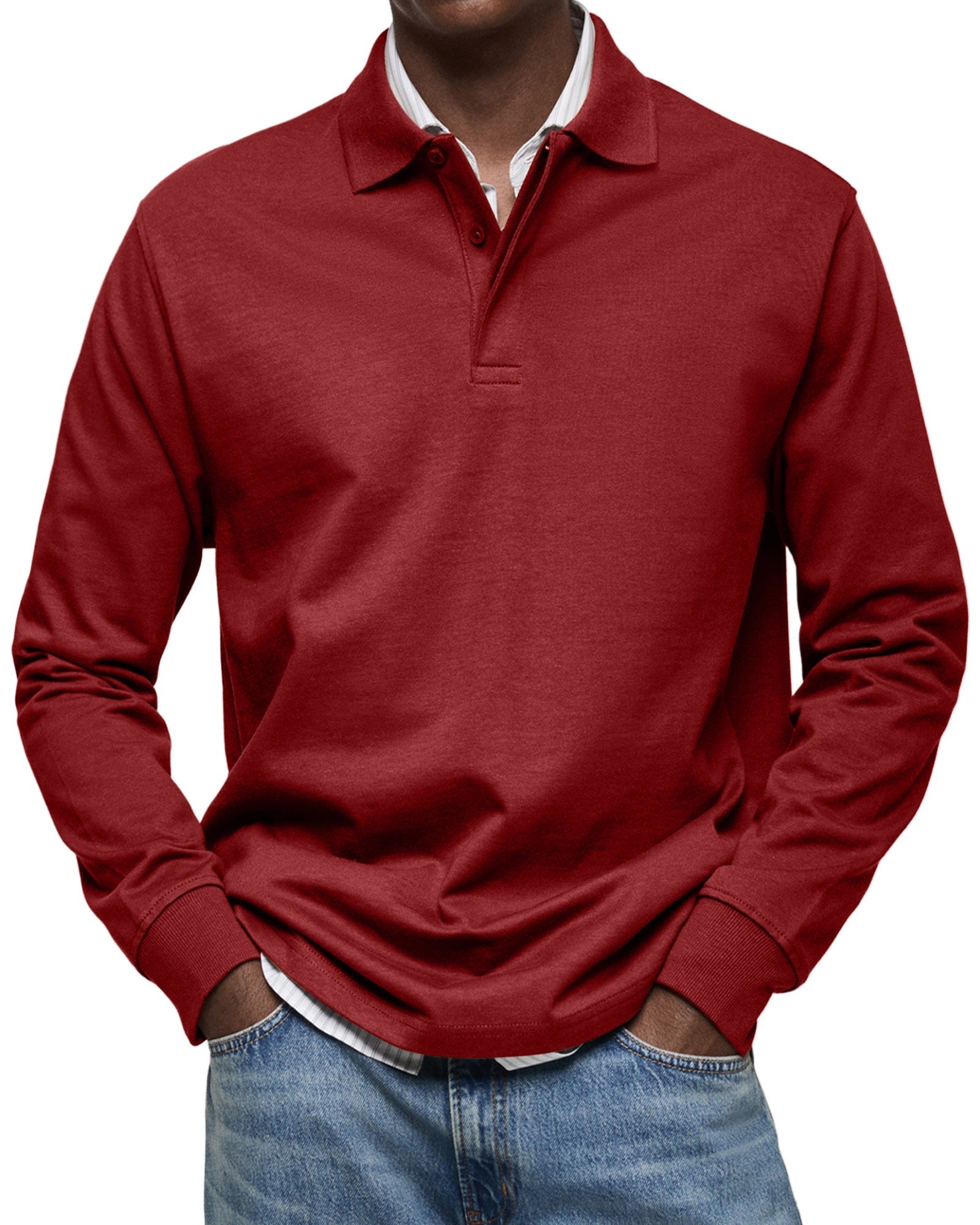 Alexander™ | Casual Polo Met Lange Mouwen