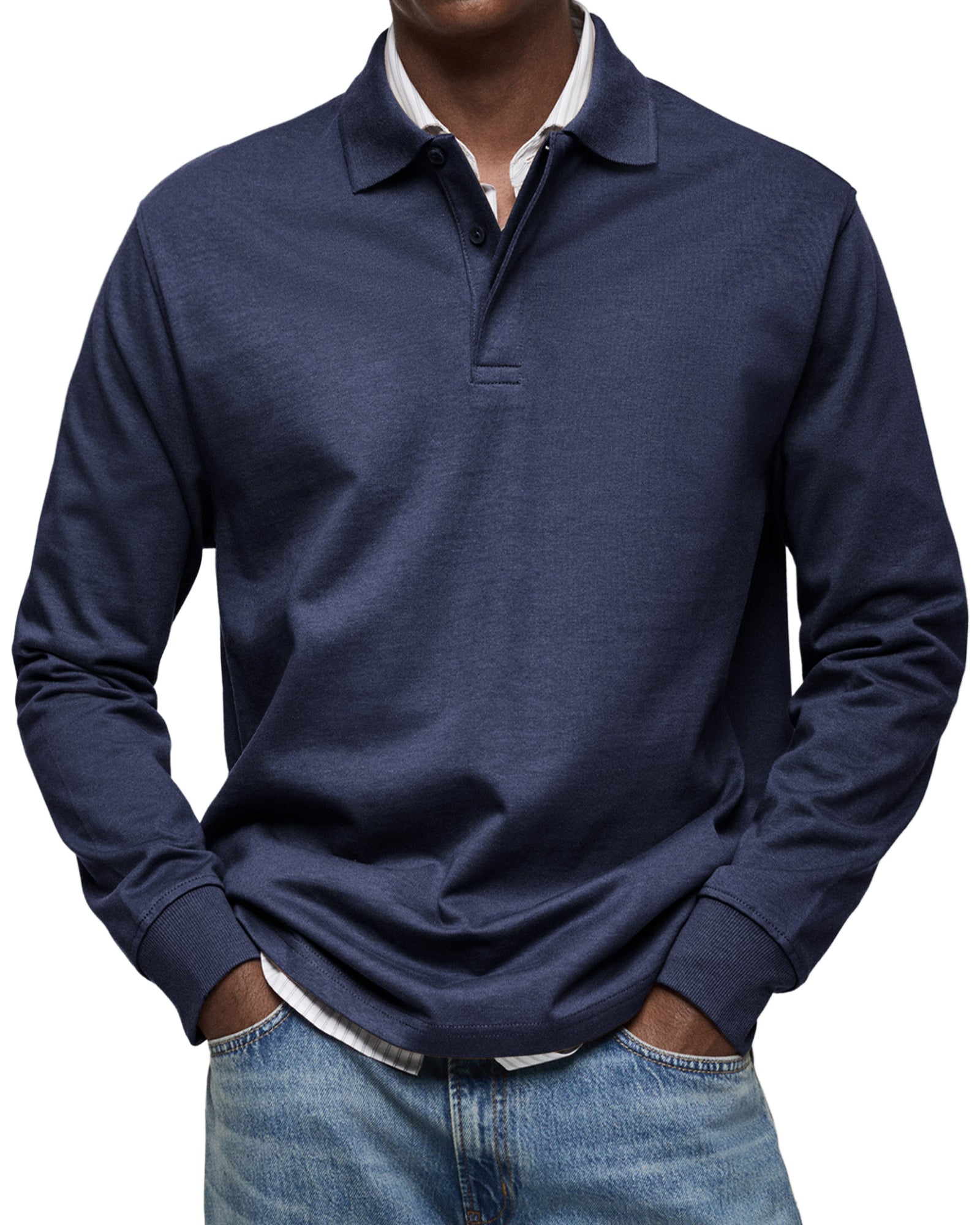 Alexander™ | Casual Polo Met Lange Mouwen