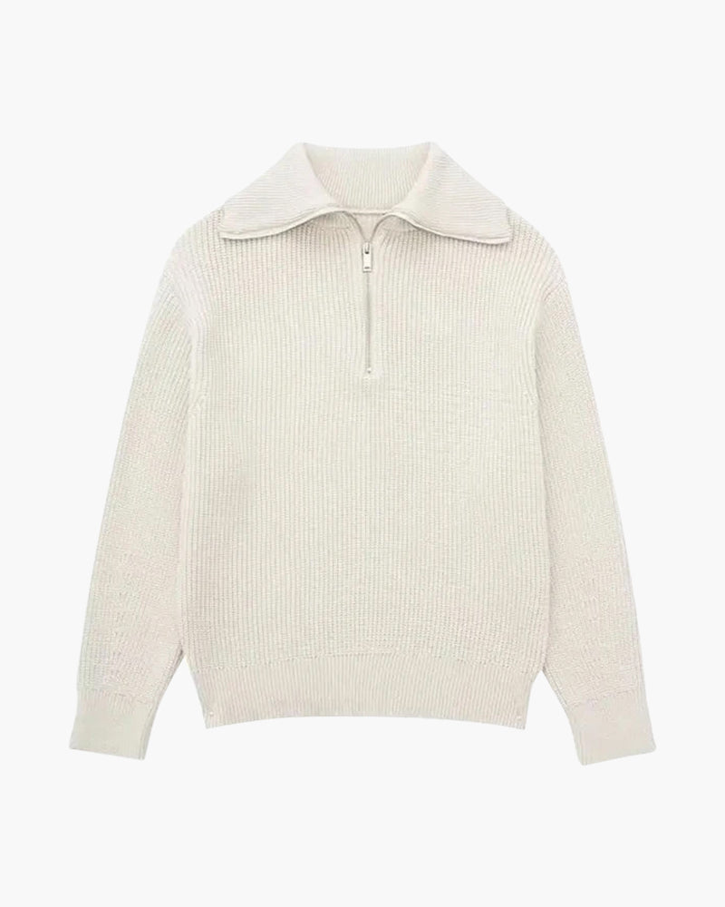 VanVelden™ | Gestreepte Zip Up Trui