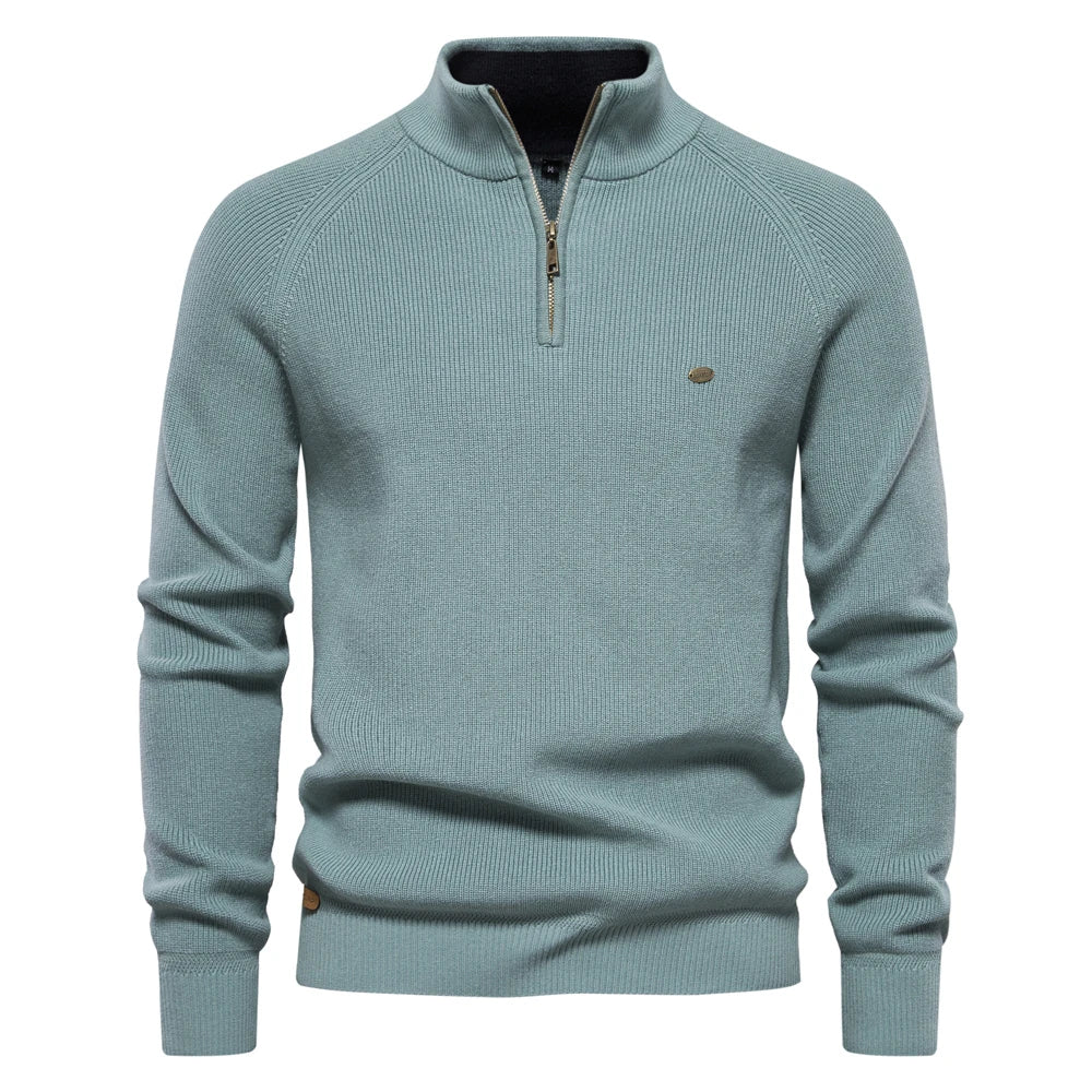 VanVelden™ | Aiopeson Katoenen Half Zip Trui