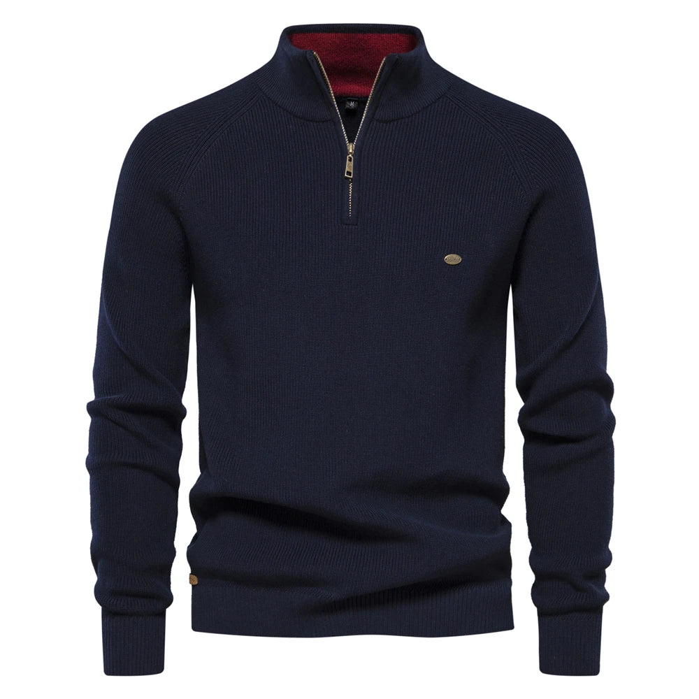 VanVelden™ | Aiopeson Katoenen Half Zip Trui