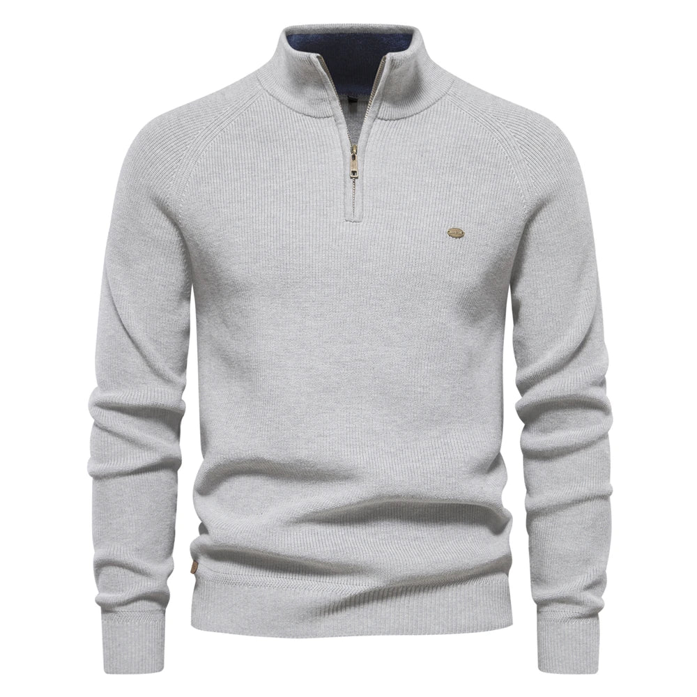 VanVelden™ | Aiopeson Katoenen Half Zip Trui