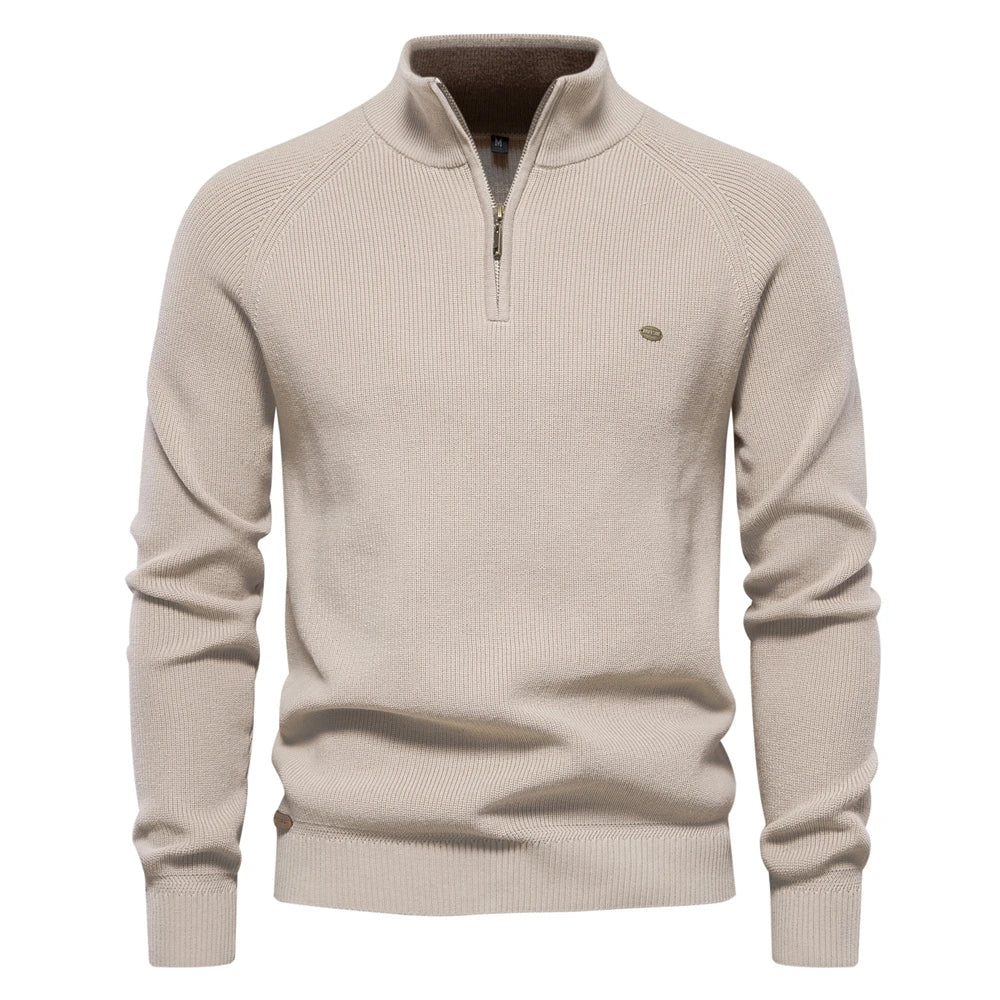 VanVelden™ | Aiopeson Katoenen Half Zip Trui